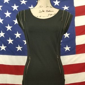 Forever XXI (21) Zipper Black Mini Dress M